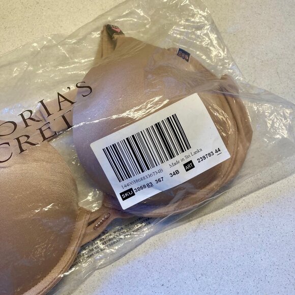 Victoria’s Secret Very Sexy Push Up Bra Nude Size 34B New With Tags & Packaging - Picture 7 of 14